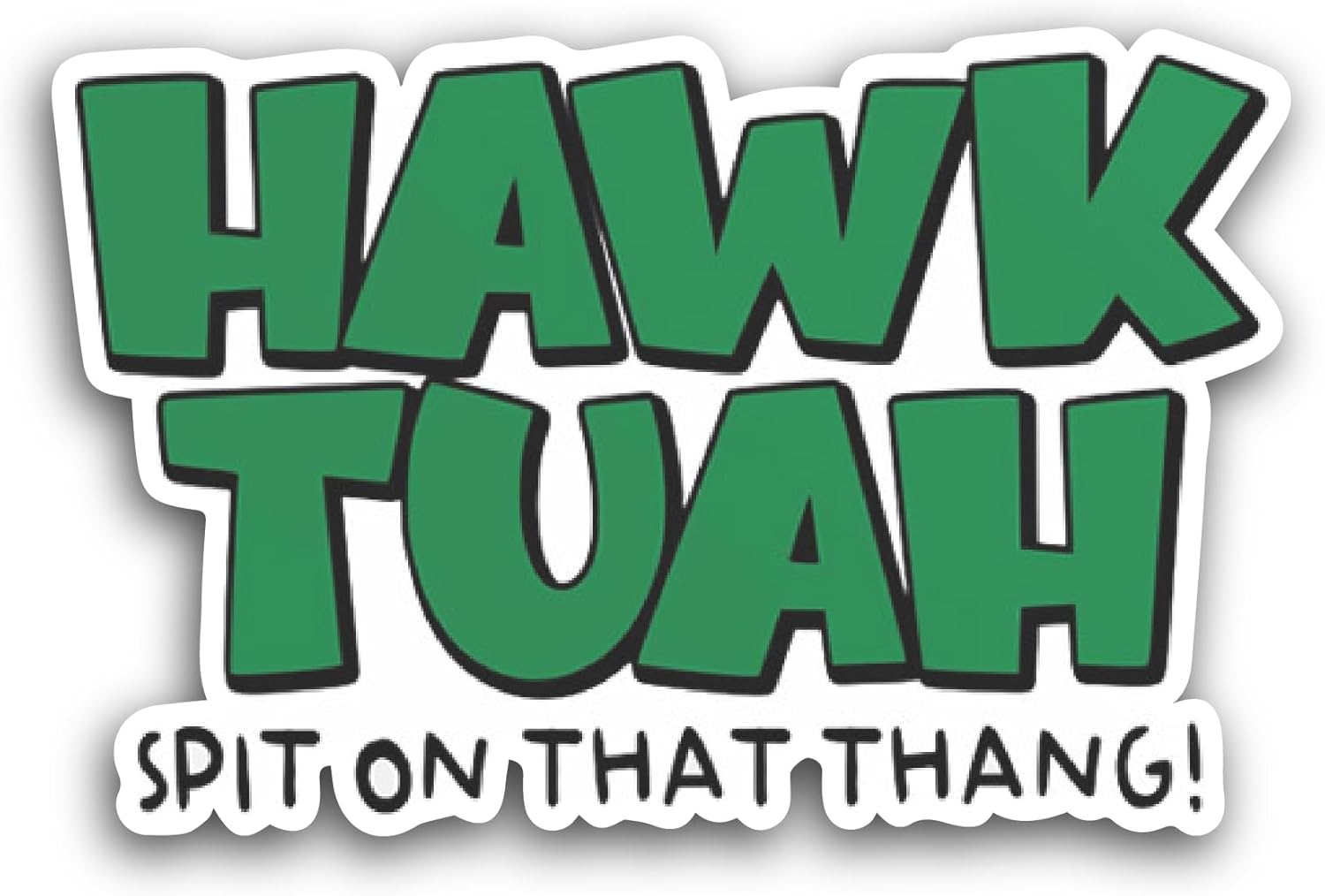 2 (Pieces) 3" and 5" Hawk Tuah Sticker, Waterproof Vinyl Decals for Many Purpose Like Cars, Trucks, Laptops, Phones, Windows and More