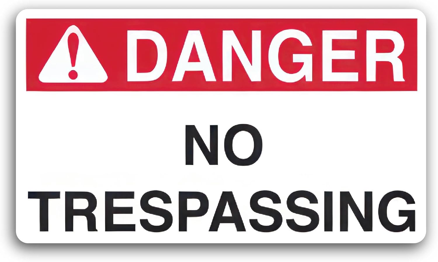 2 (Pieces) 3" and 5" Danger No Trespassing Decal Sticker, Waterproof Vinyl Decals for Many Purpose Like Cars, Trucks, Laptops, Phones, Windows and More