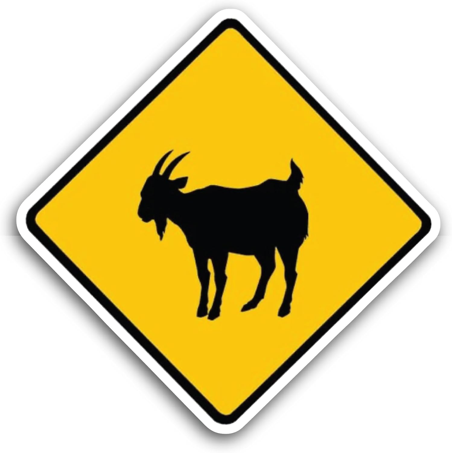 2 (Pieces) 3" and 5" Goat Symbol Sticker, Waterproof Vinyl Decals for Many Purpose Like Cars, Trucks, Laptops, Phones, Windows and More