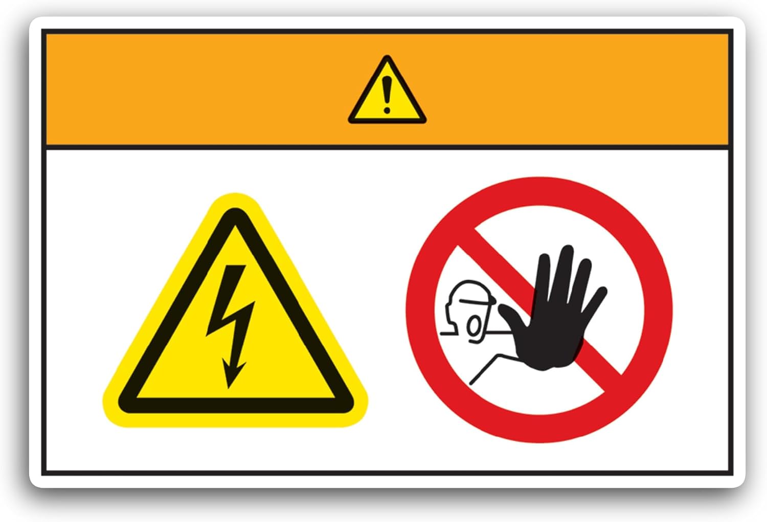 2 (Pieces) 3" and 5" Danger High Voltage Do Not Touch Sticker, Waterproof Vinyl Decals for Many Purpose Like Cars, Trucks, Laptops, Phones, Windows and More