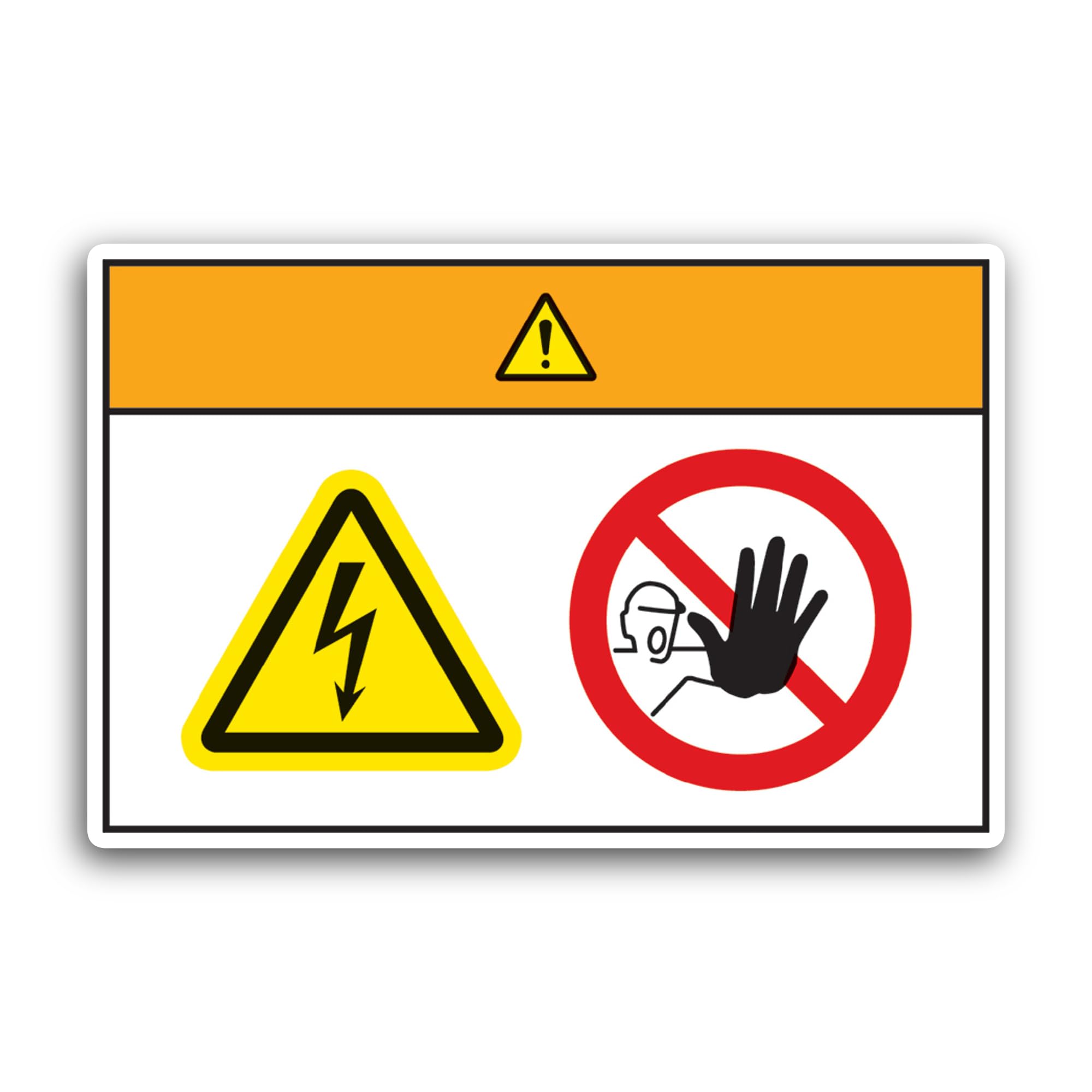 2 (Pieces) 3" and 5" Danger High Voltage Do Not Touch Sticker, Waterproof Vinyl Decals for Many Purp