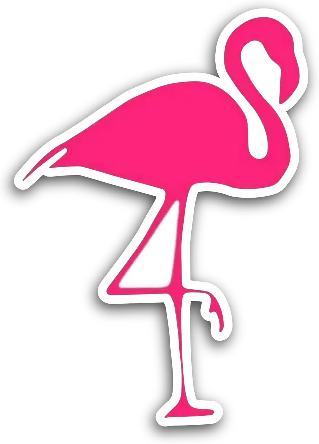 2 (Pieces) 3" and 5" Pink Flamingo Sticker, Waterproof Vinyl Decals for Many Purpose Like Cars, Trucks, Laptops, Phones, Windows and More