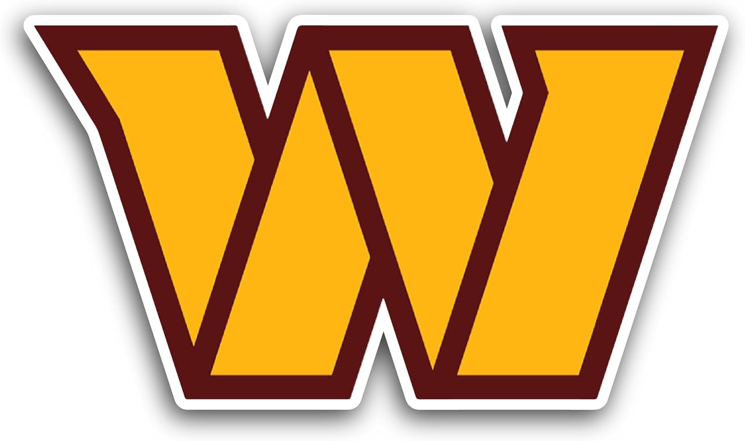 2 (Pieces) 3" and 5" Washington C0mmanders Logo Decal Sticker, Waterproof Vinyl Decals for Many Purpose Like Cars, Trucks, Laptops, Phones, Windows and More