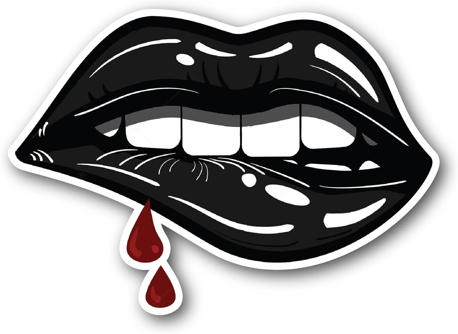 2 (Pieces) 3" and 5" Monster Mouth Vector Sticker, Waterproof Vinyl Decals for Many Purpose Like Cars, Trucks, Laptops, Phones, Windows and More