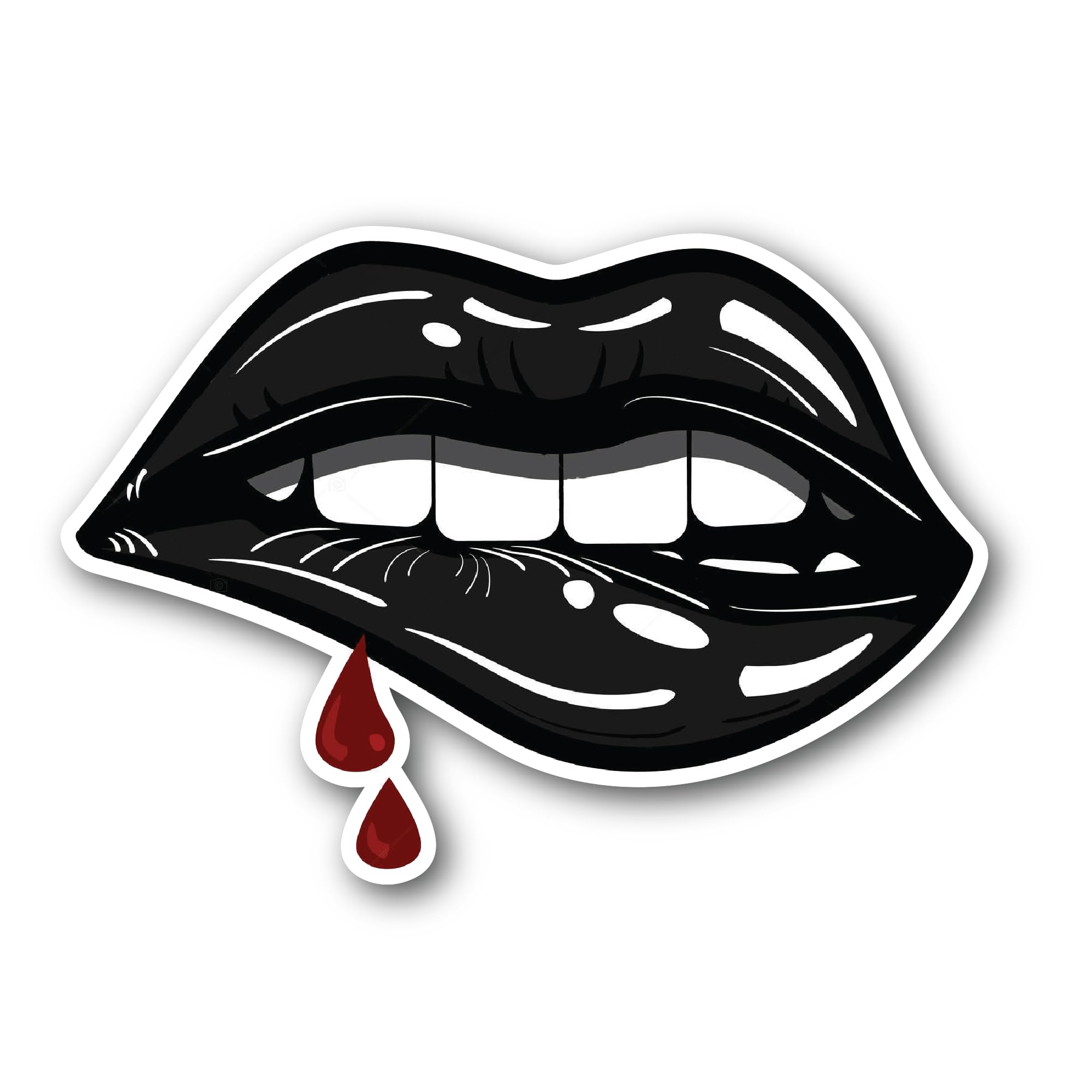 2 (Pieces) 3" and 5" Monster Mouth Vector Sticker, Waterproof Vinyl Decals for Many Purpose Like Car
