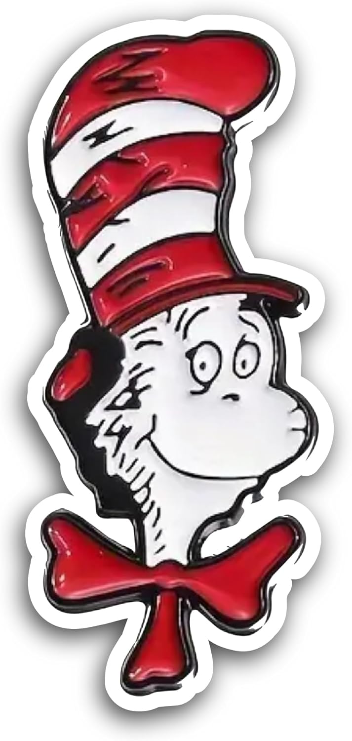 2 (Pieces) 3" and 5" Cartoon Character with Red Hat Sticker, Waterproof Vinyl Decals for Many Purpose Like Cars, Trucks, Laptops, Phones, Windows and More