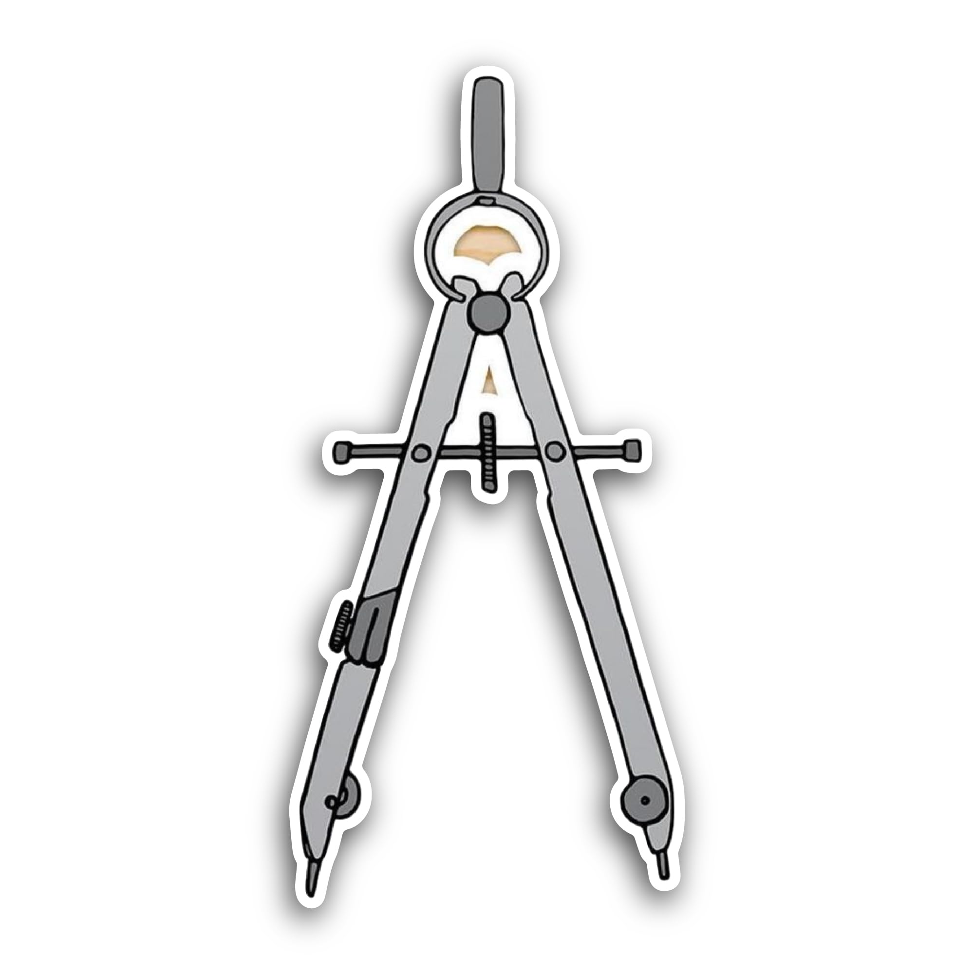 3 (Pieces) 1" 2" and 3" Blue Cross with Orange Flower Decal Sticker, Waterproof & Scratch Resistant 