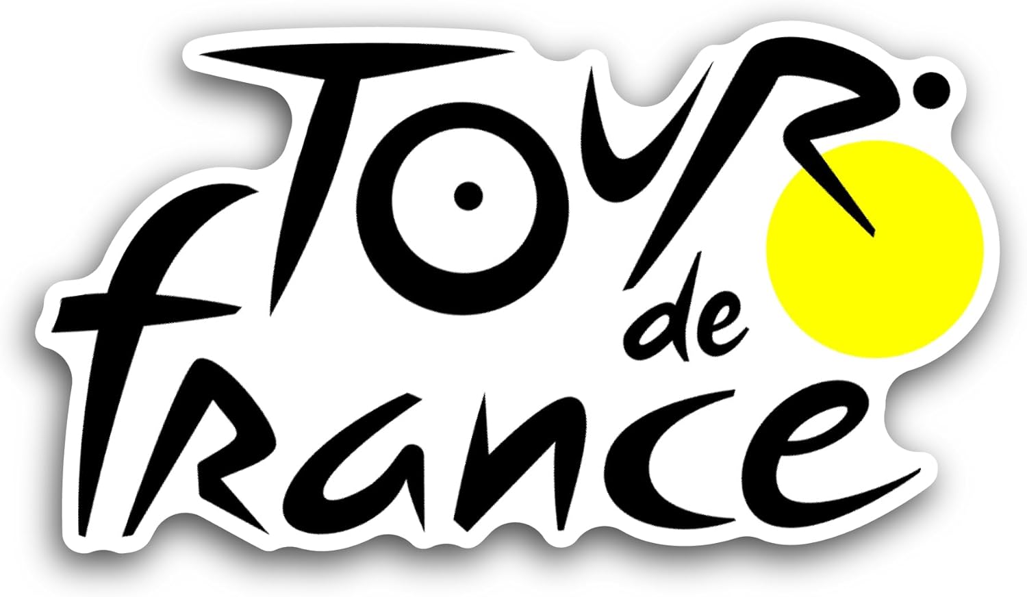 2 (Pieces) 3" and 5" T0ur de France Sticker, Waterproof Vinyl Decals for Many Purpose Like Cars, Trucks, Laptops, Phones, Windows and More