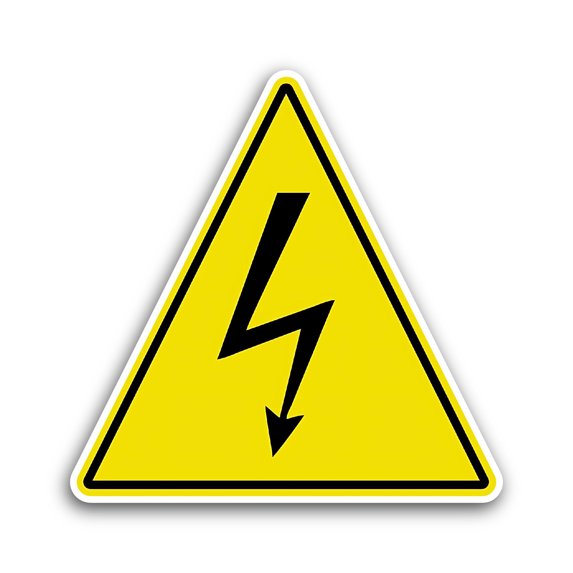 2 (Pieces) 3" and 5" Electrical Hazard Sign Sticker, Waterproof Vinyl Decals for Many Purpose Like C