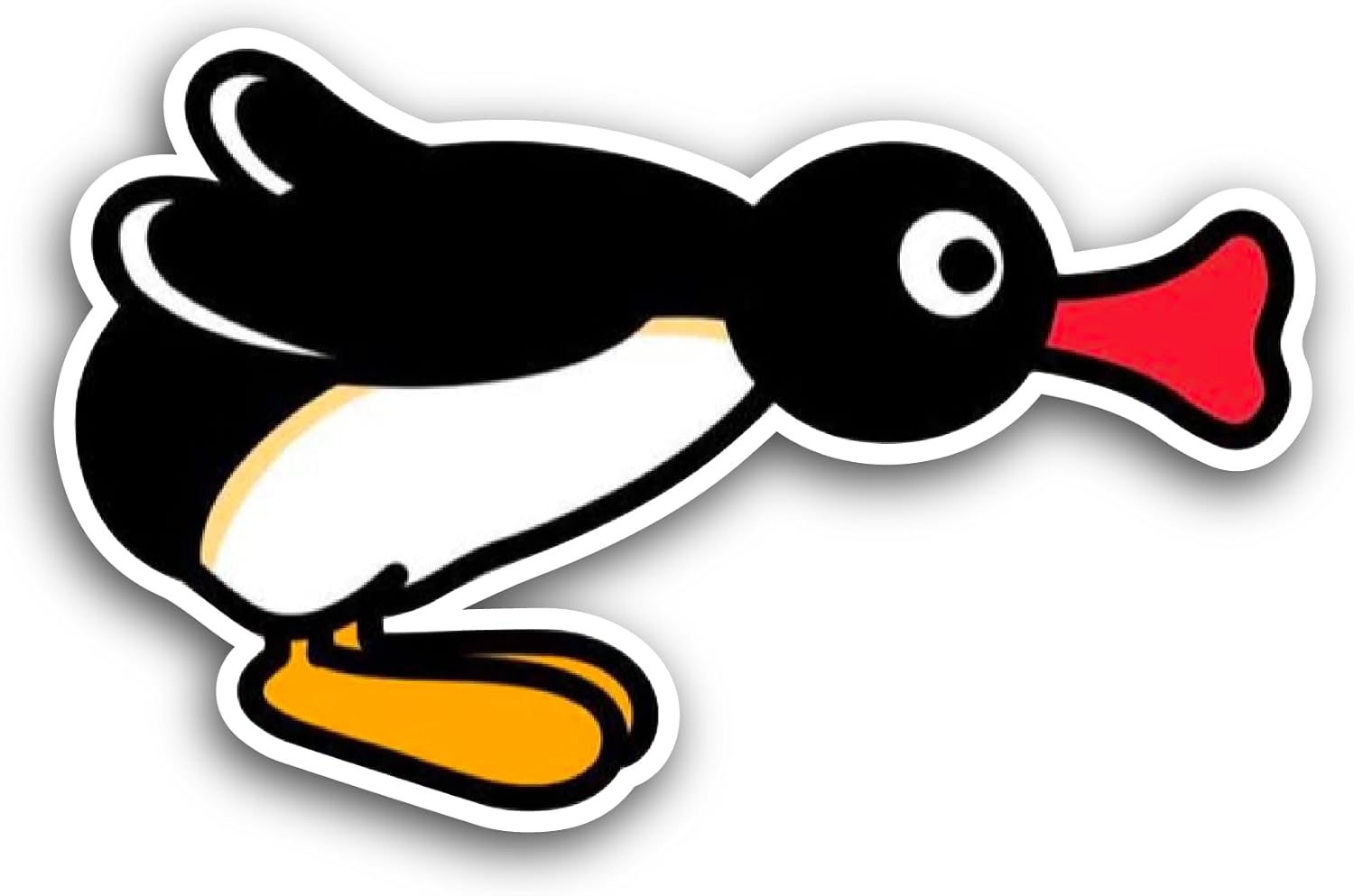 2 (Pieces) 3" and 5" Cute Cart00n Penguin Sticker, Waterproof Vinyl Decals for Many Purpose Like Cars, Trucks, Laptops, Phones, Windows and More