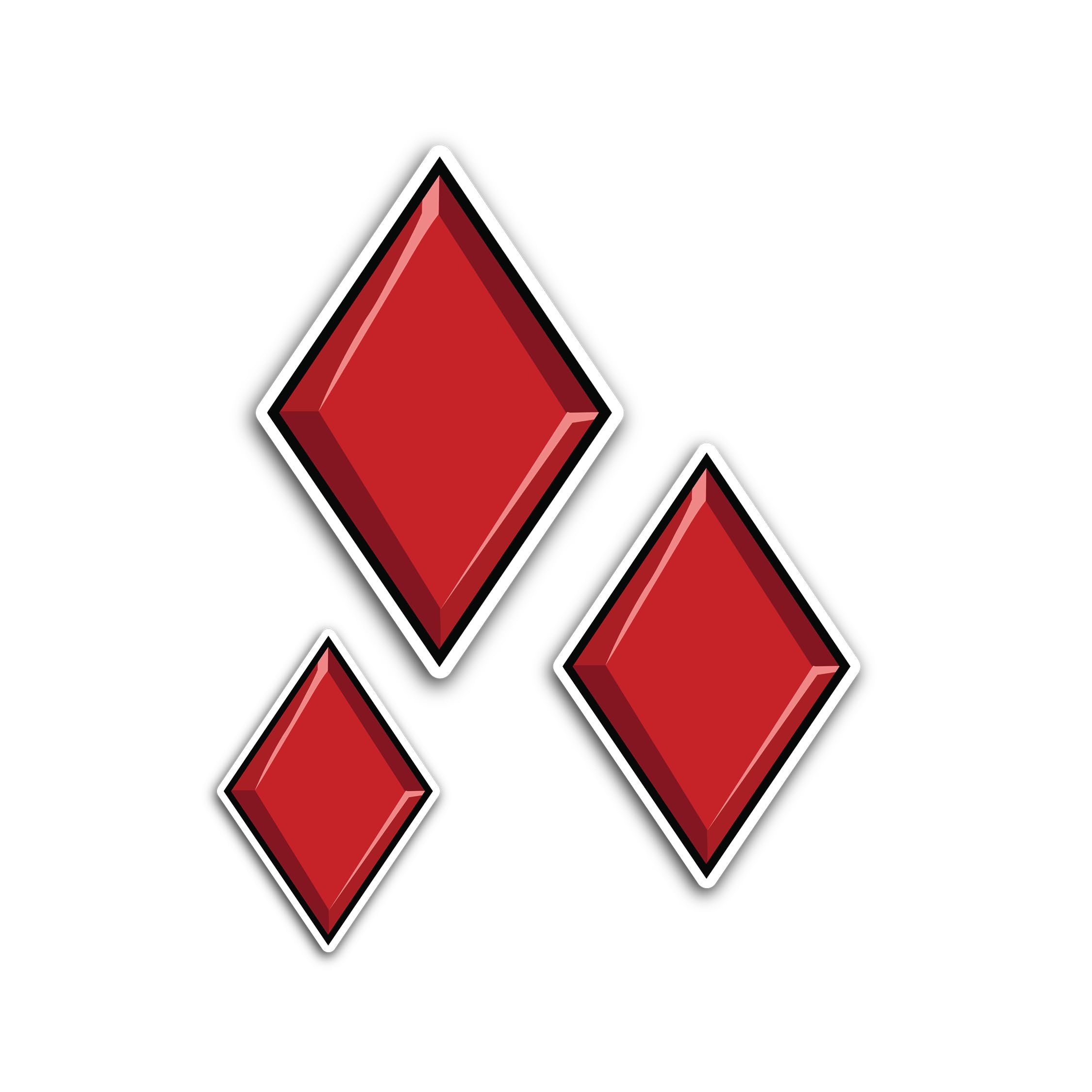 2 (Pieces) 3" and 5" Jagged Mouth Sticker, Waterproof Vinyl Decals for Many Purpose Like Cars, Truck