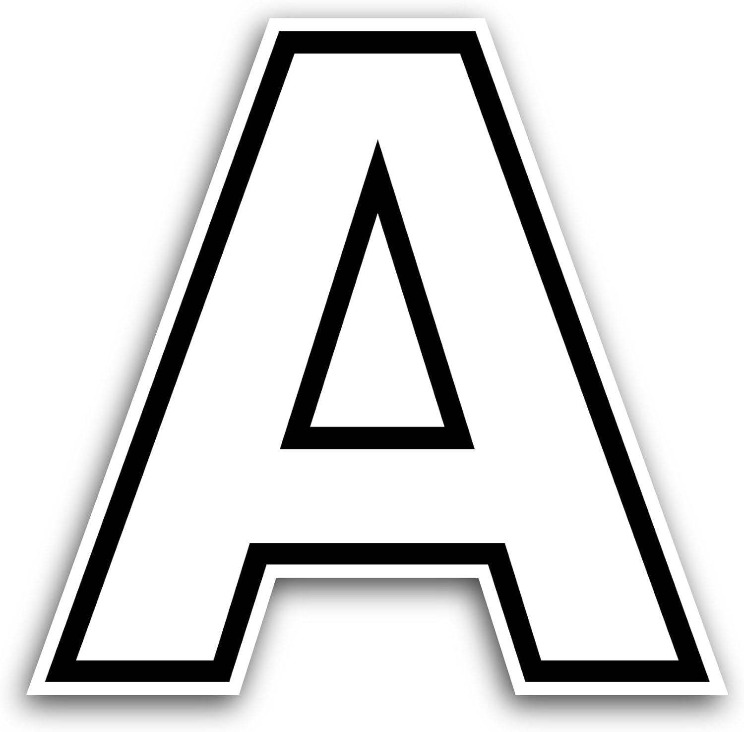 2 (Pieces) 3" and 5" Letter A Sticker, Waterproof Vinyl Decals for Many Purpose Like Cars, Trucks, Laptops, Phones, Windows and More