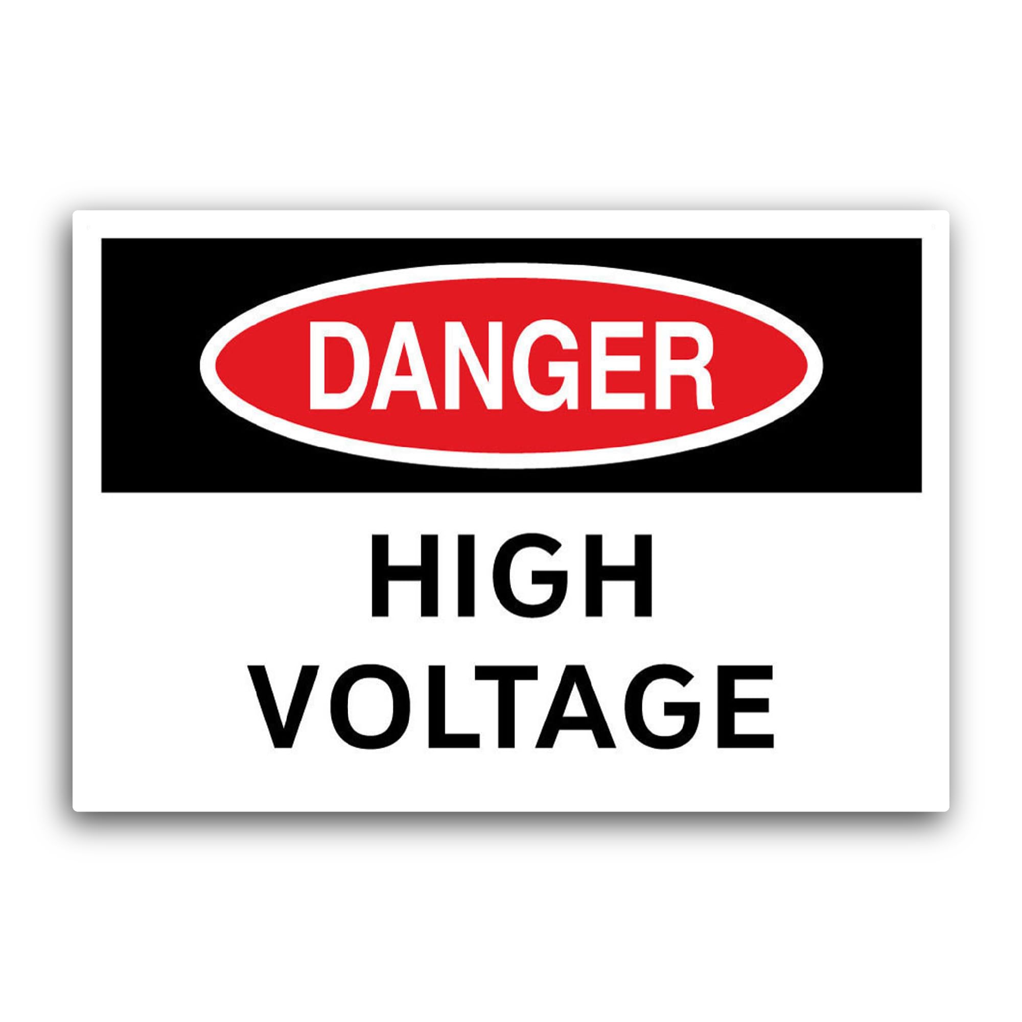 2 (Pieces) 3" and 5" High V0ltage Sign Sticker, Waterproof Vinyl Decals for Many Purpose Like Cars, 