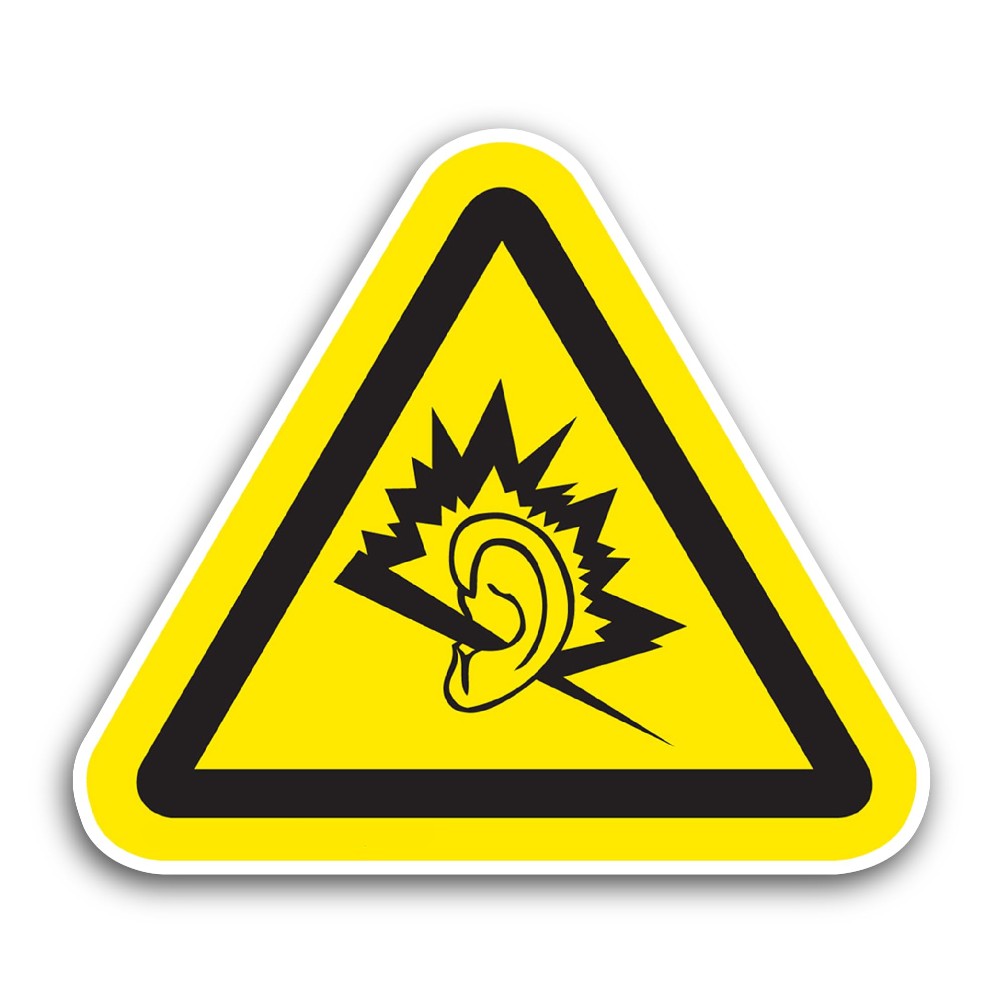 2 (Pieces) 3" and 5" Danger Noise Symbol Sticker, Waterproof Vinyl Decals for Many Purpose Like Cars