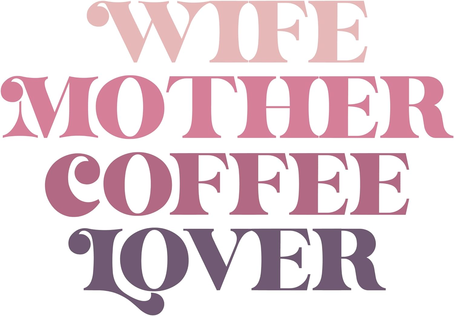 Inspirational Quote "Wife Coffee Mother Lover" Motivational Sticker Vinyl Decal Motivation Stickers- 5" Vinyl Sticker Waterproof