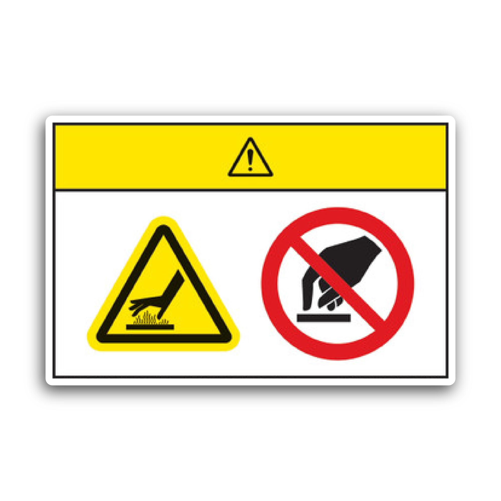 2 (Pieces) 3" and 5" Hot Surface. Do not Touch Sticker, Waterproof Vinyl Decals for Many Purpose Lik