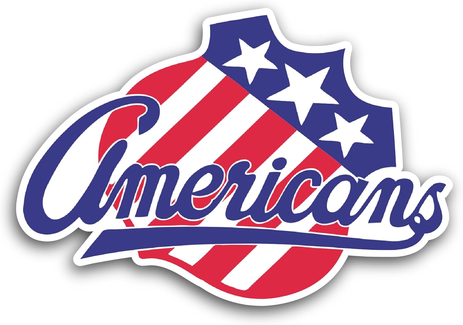 2 (Pieces) 3" and 5" R0chester Americans Sticker, Waterproof Vinyl Decals for Many Purpose Like Cars, Trucks, Laptops, Phones, Windows and More