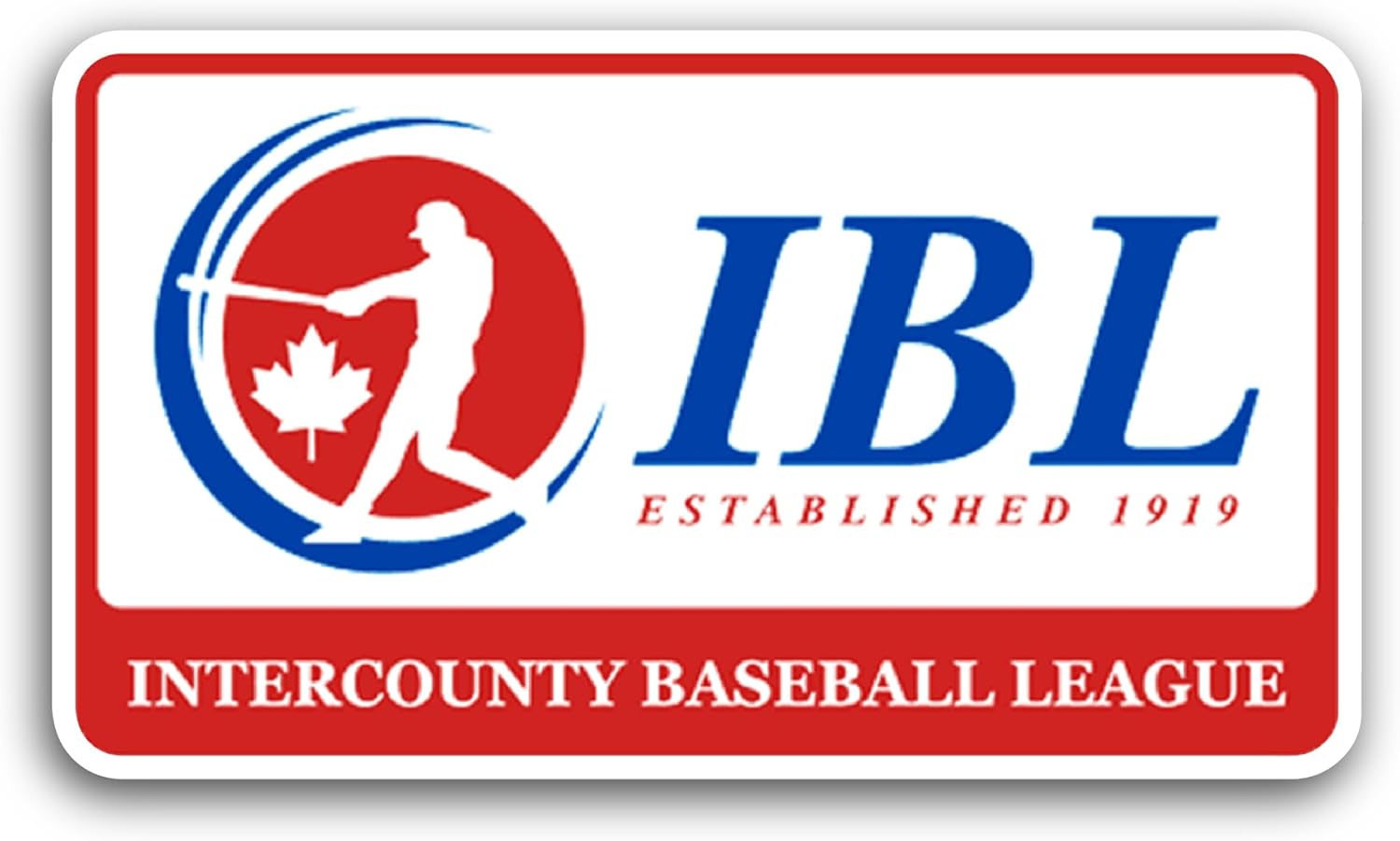 2 (Pieces) 3" and 5" Interc0unty Baseball League Sticker, Waterproof Vinyl Decals for Many Purpose Like Cars, Trucks, Laptops, Phones, Windows and More