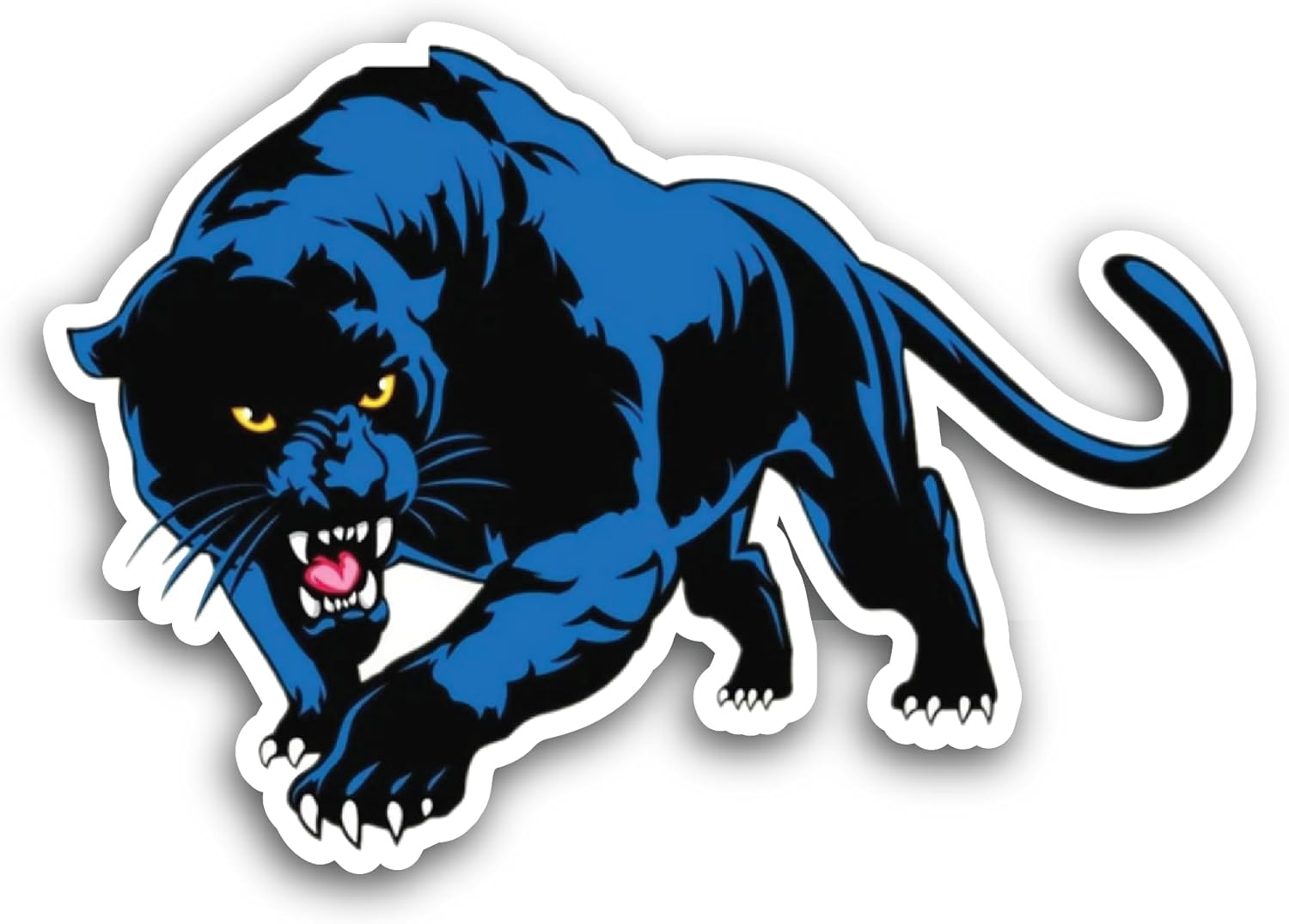 2 (Pieces) 3" and 5" Blue Panther Sticker, Waterproof Vinyl Decals for Many Purpose Like Cars, Trucks, Laptops, Phones, Windows and More