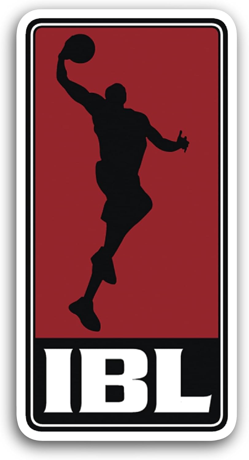 2 (Pieces) 3" and 5" International Basketball L3ague Sticker, Waterproof Vinyl Decals for Many Purpose Like Cars, Trucks, Laptops, Phones, Windows and More