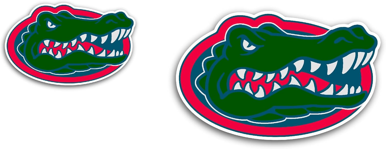 2 (Pieces) 3" and 5" Fl0rida Gators Sticker, Waterproof Vinyl Decals for Many Purpose Like Cars, Trucks, Laptops, Phones, Windows and More