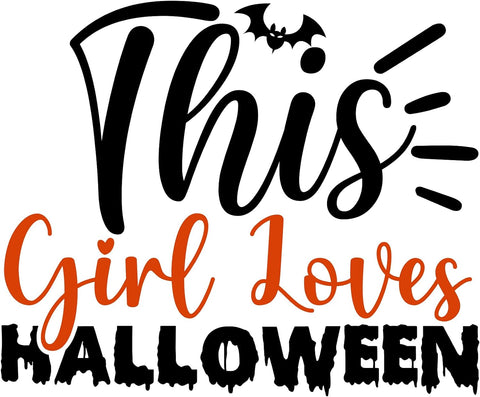 Inspirational Quote This Girl Loves Halloween Motivational Sticker Vinyl Decal Motivation Stickers- 5