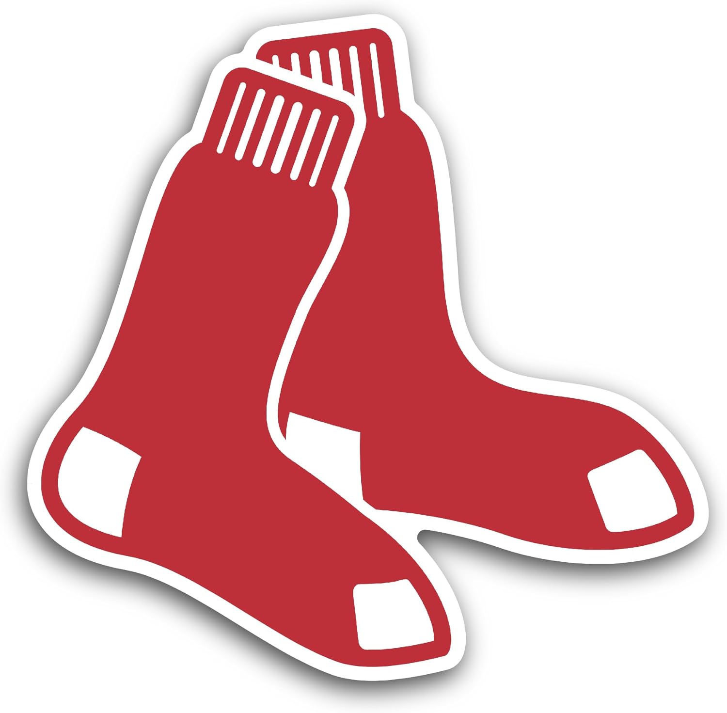 2 (Pieces) 3" and 5" Boston Red S0x Sticker, Waterproof Vinyl Decals for Many Purpose Like Cars, Trucks, Laptops, Phones, Windows and More