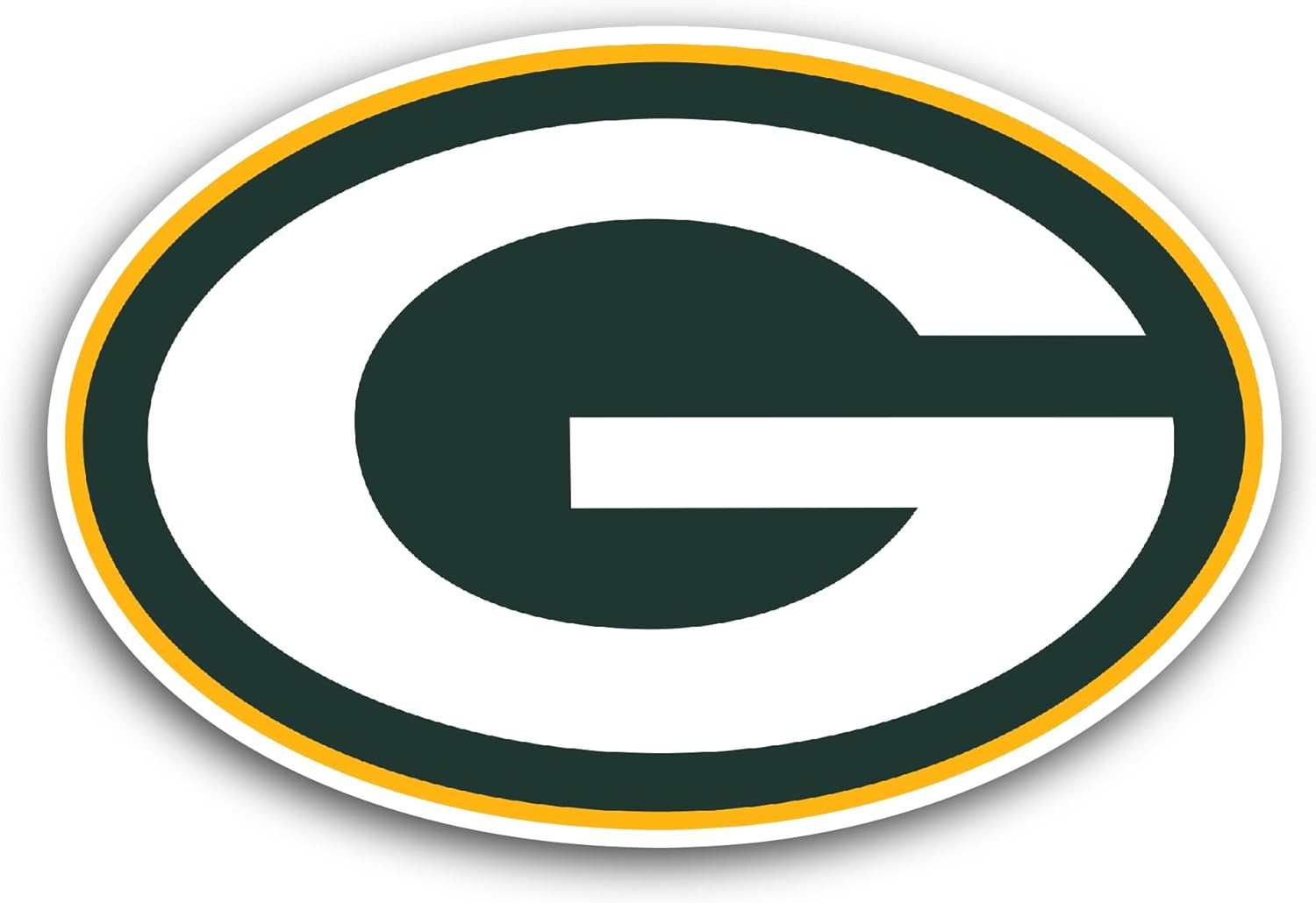 2 (Pieces) 3" and 5" Green B@y Packers Decal Sticker, Waterproof Vinyl Decals for Many Purpose Like Cars, Trucks, Laptops, Phones, Windows and More