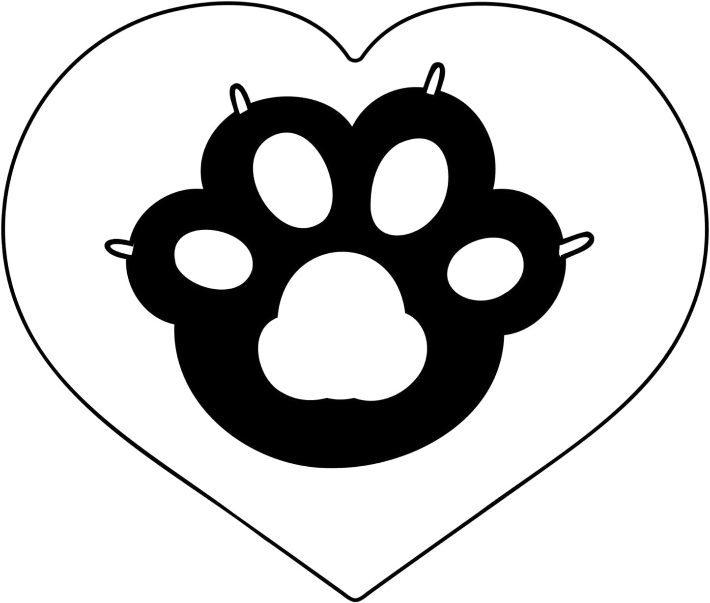 Inspirational Quote "Cat Paw in Heart Sketch" Motivational Sticker Vinyl Decal Motivation Stickers- 5" Vinyl Sticker Waterproof