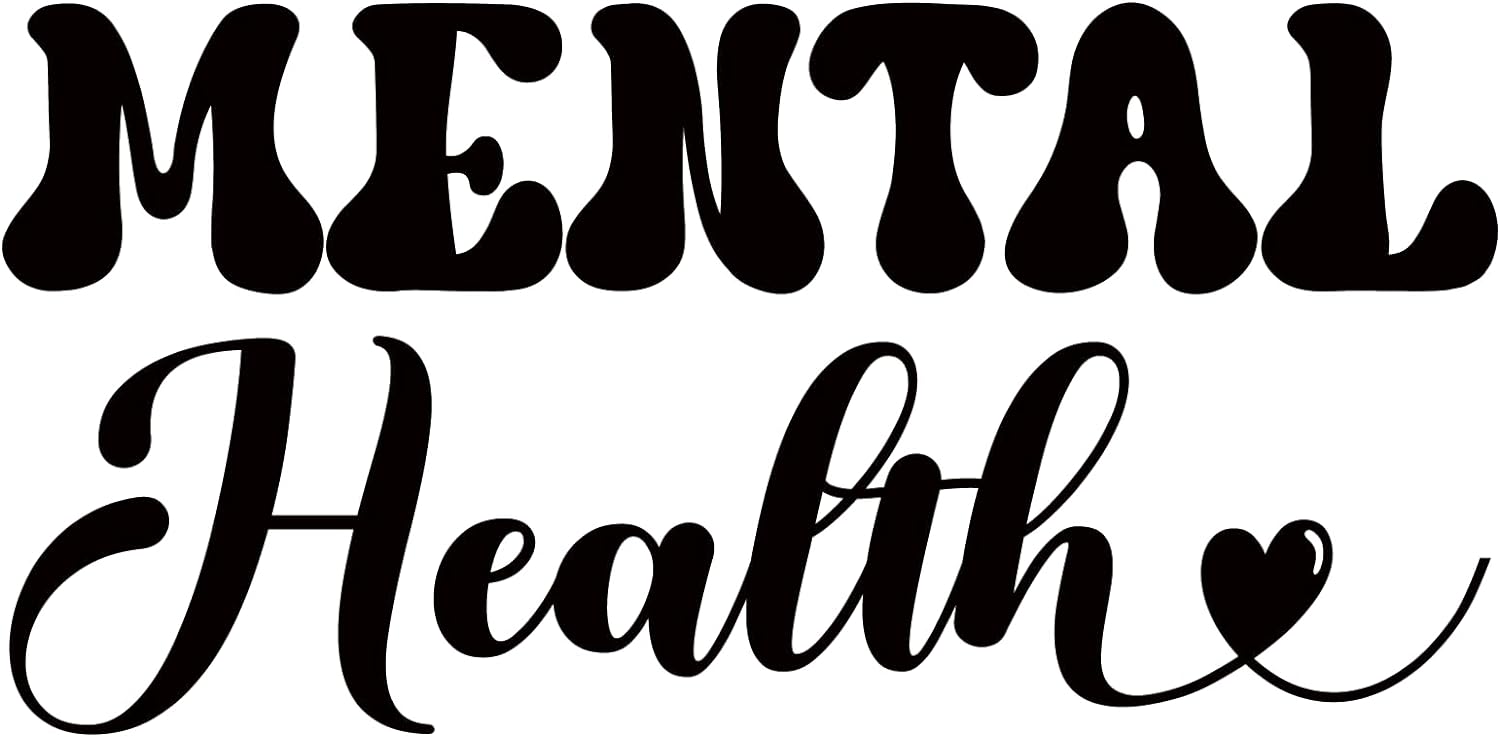 Inspirational Quote "Mental Health Matters Icon Quate" Motivational Sticker Vinyl Decal Motivation Stickers- 5" Vinyl Sticker Waterproof