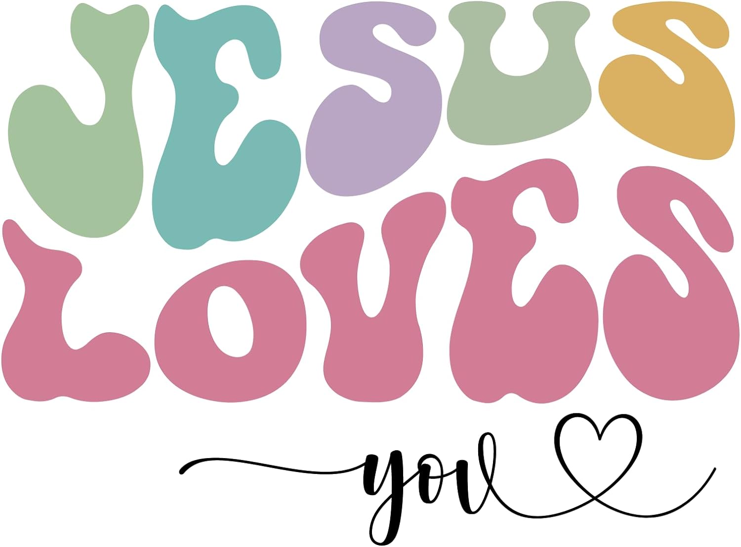 Inspirational Quote "Jesus Loves You - Sticker Gift" Motivational Sticker Vinyl Decal Motivation Stickers- 5" Vinyl Sticker Waterproof