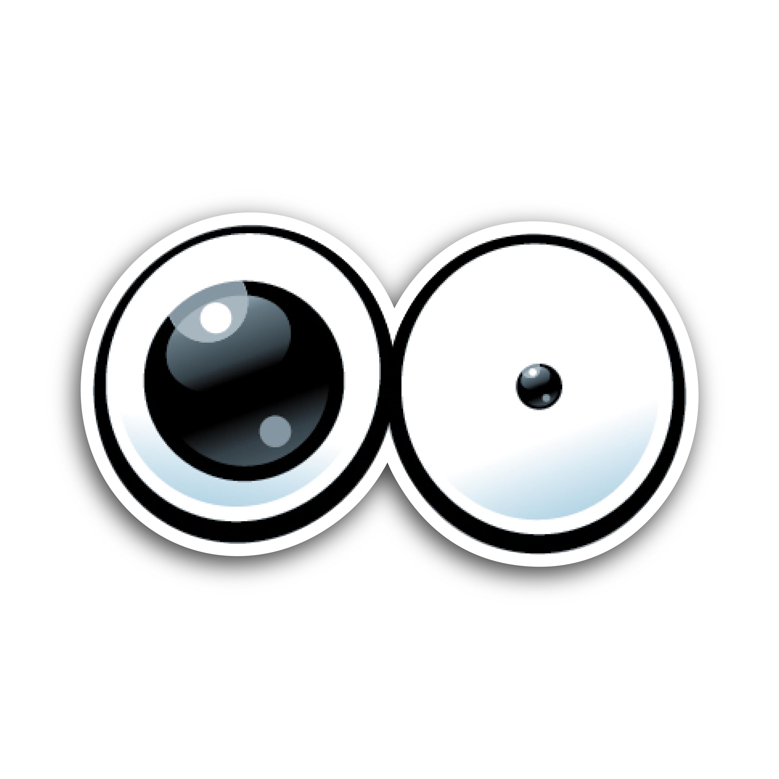 2 (Pieces) 3" and 5" Eye Balls Large and Small Decal Sticker, Waterproof Vinyl Decals for Many Purpo