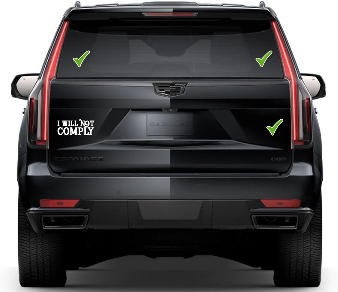 I Will Not Comply Window Vinyl Decal Sticker 6" (White), Waterproof Vinyl Decals for Many Purpose Like Cars, Trucks, Laptops, Phones, Windows and More