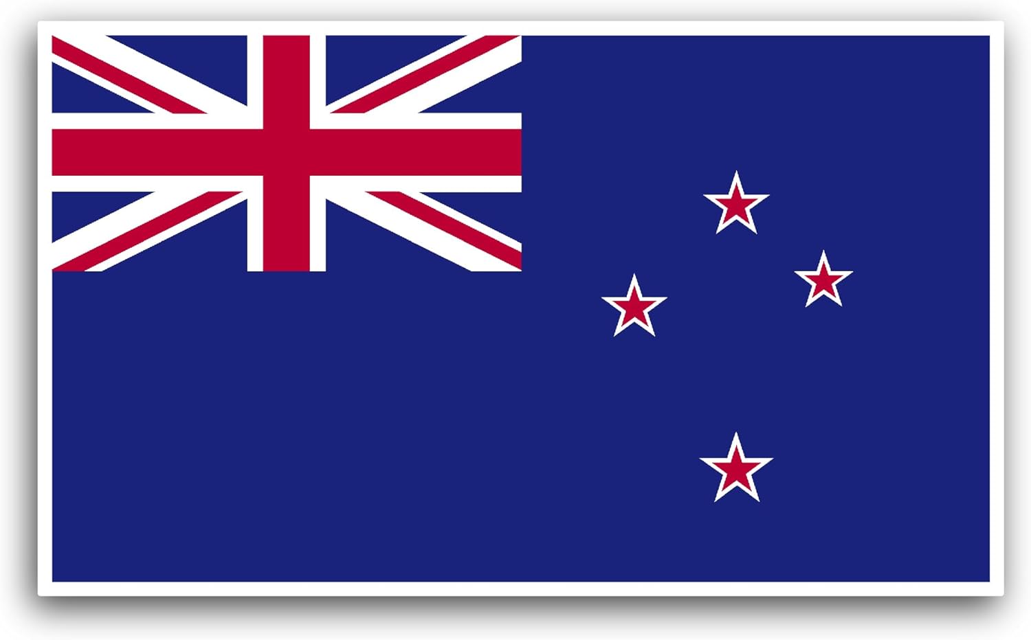 2 (Pieces) 3" and 5" Newzealand Flag Sticker, Waterproof Vinyl Decals for Many Purpose Like Cars, Trucks, Laptops, Phones, Windows and More