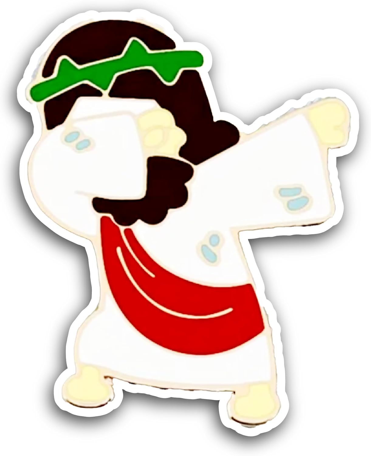 2 (Pieces) 3" and 5" Jesus Christ Sticker, Waterproof Vinyl Decals for Many Purpose Like Cars, Trucks, Laptops, Phones, Windows and More