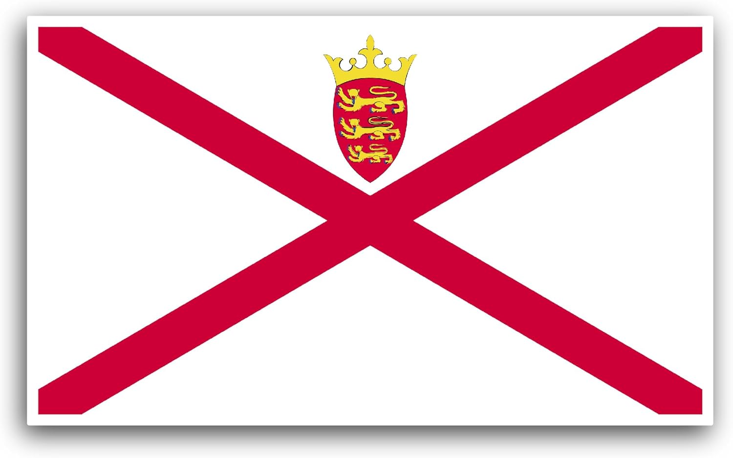 2 (Pieces) 3" and 5" Jersey Flag Sticker, Waterproof Vinyl Decals for Many Purpose Like Cars, Trucks, Laptops, Phones, Windows and More