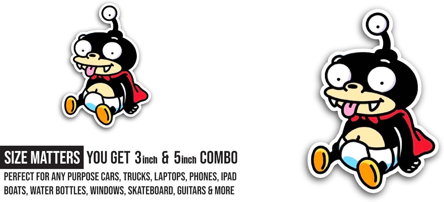 2 (Pieces) 3" and 5" Nibbl3r Sticker, Waterproof Vinyl Decals for Many Purpose Like Cars, Trucks, Laptops, Phones, Windows and More
