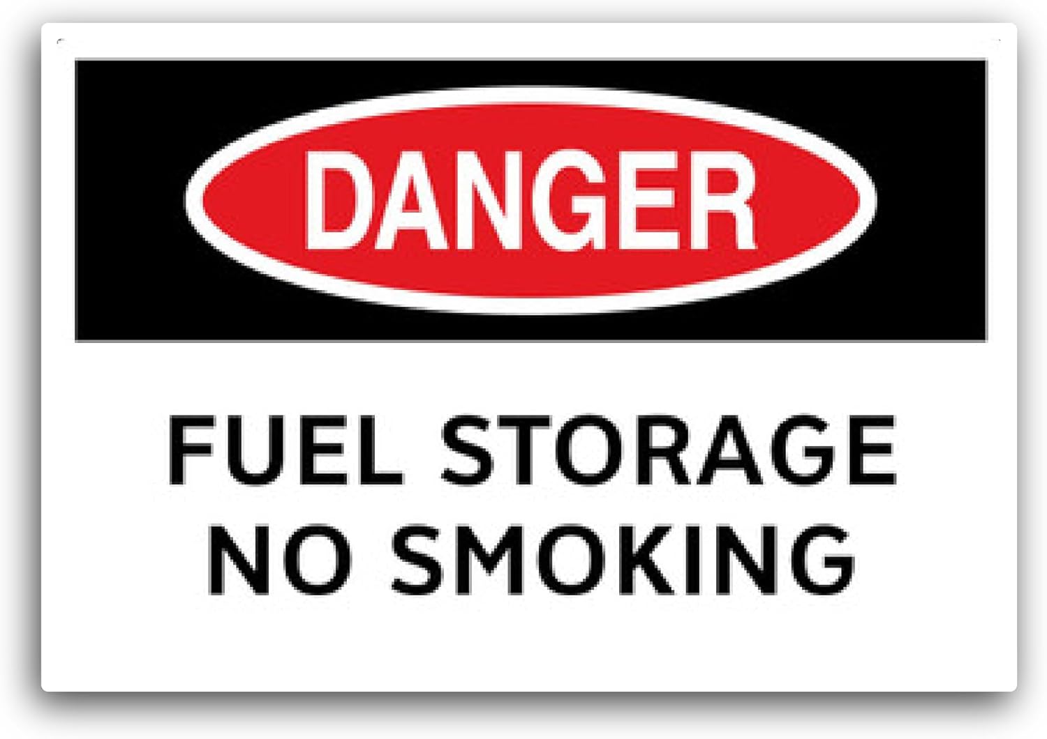 2 (Pieces) 3" and 5" Fuel Storage No Smoking Sticker, Waterproof Vinyl Decals for Many Purpose Like Cars, Trucks, Laptops, Phones, Windows and More