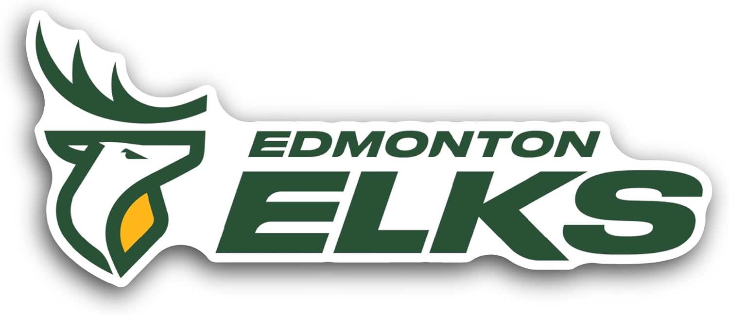 2 (Pieces) 3" and 5" Edm0nton Elks Decal Sticker, Waterproof Vinyl Decals for Many Purpose Like Cars, Trucks, Laptops, Phones, Windows and More