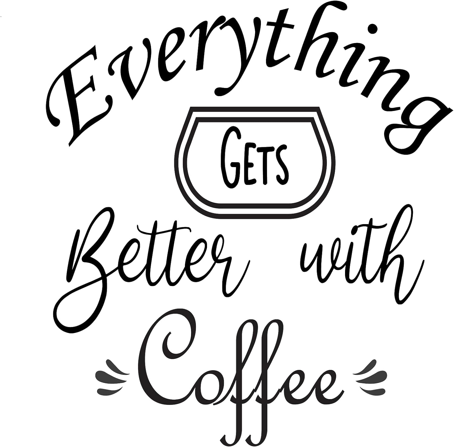 Inspirational Quote "Everything Gets Better with" Motivational Sticker Vinyl Decal Motivation Stickers- 5" Vinyl Sticker Waterproof