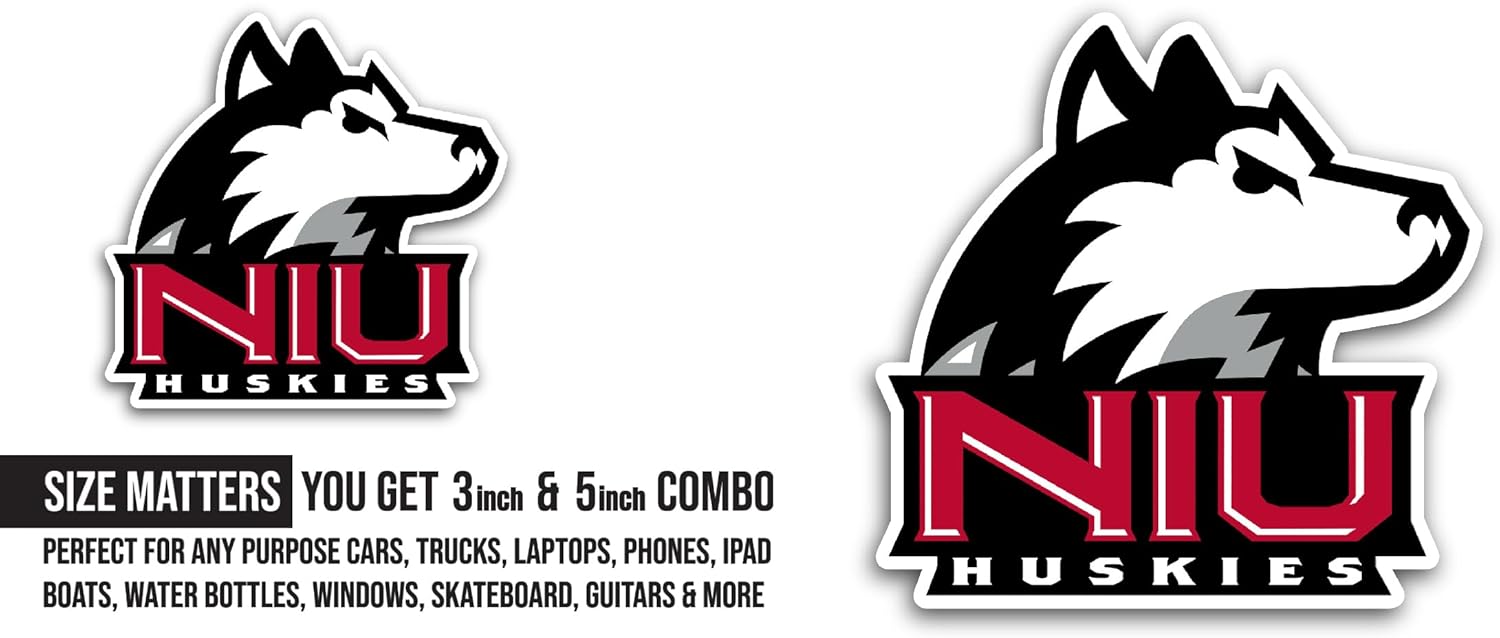 2 (Pieces) 3" and 5" NIU Huski3s Sticker, Waterproof Vinyl Decals for Many Purpose Like Cars, Trucks, Laptops, Phones, Windows and More