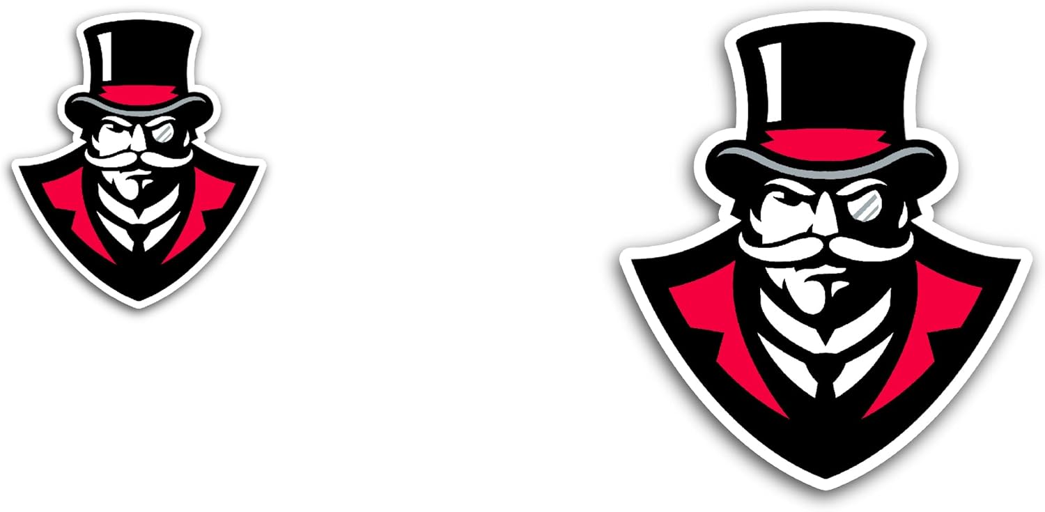 2 (Pieces) 3" and 5" Man with Hat Sticker, Waterproof Vinyl Decals for Many Purpose Like Cars, Trucks, Laptops, Phones, Windows and More