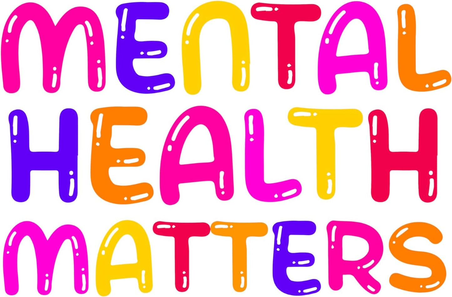 Inspirational Quote "Mental Health Matters Sticker" Motivational Sticker Vinyl Decal Motivation Stickers- 5" Vinyl Sticker Waterproof