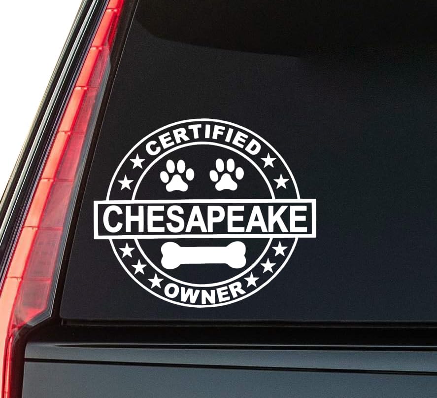 Certified Chesapeake Window Vinyl Decal Sticker 6" (White), Waterproof Vinyl Decals for Many Purpose Like Cars, Trucks, Laptops, Phones, Windows and More