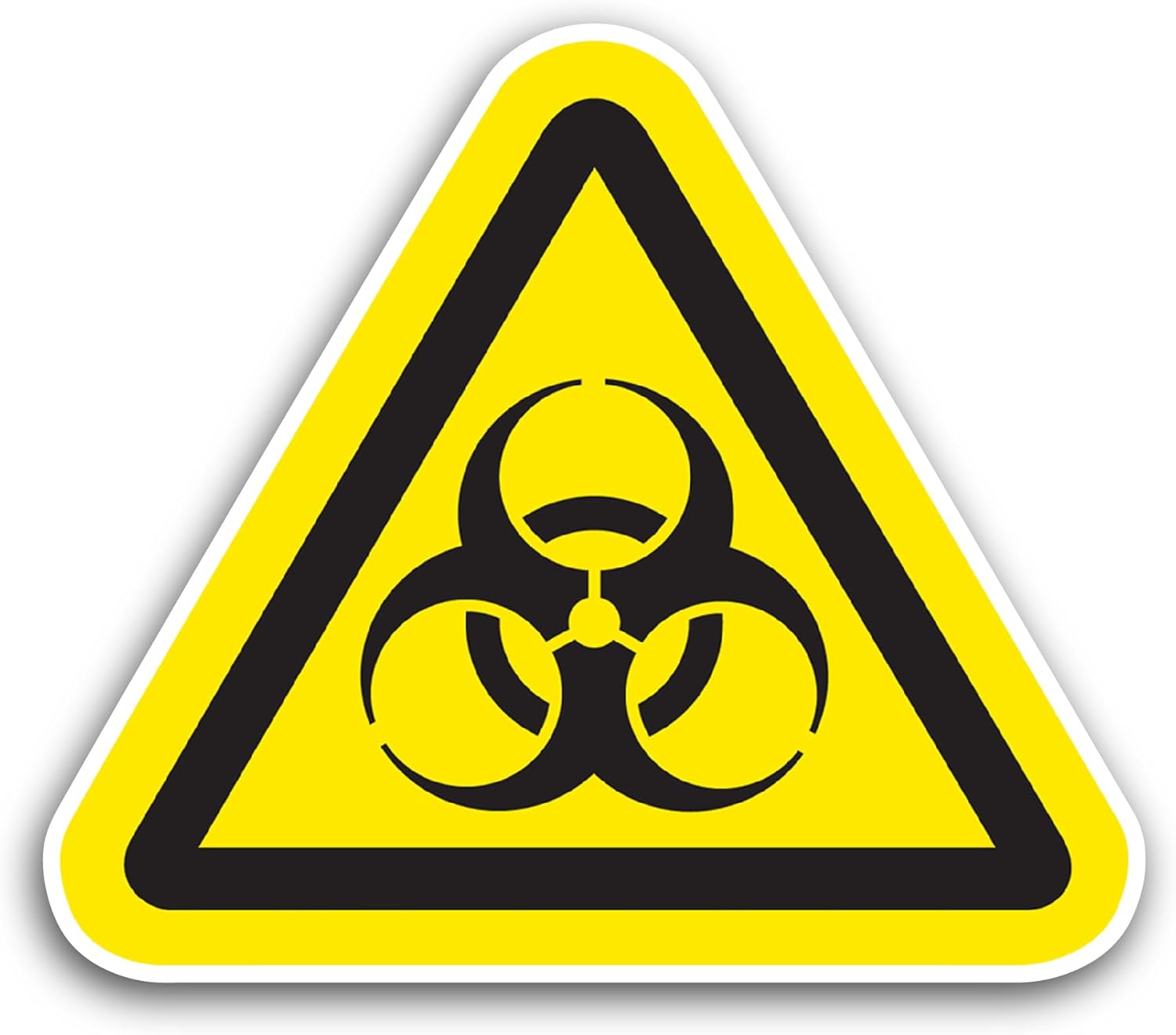 2 (Pieces) 3" and 5" Biohazard Symbol Sticker, Waterproof Vinyl Decals for Many Purpose Like Cars, Trucks, Laptops, Phones, Windows and More