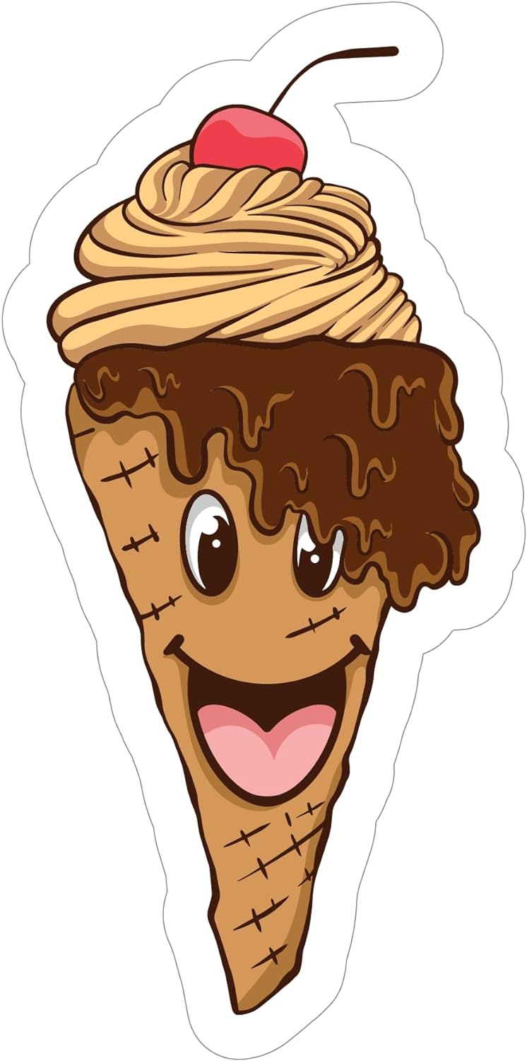Inspirational Quote Whipped Ice Cream Cone Motivational Sticker Vinyl Decal Motivation Stickers- 5" Vinyl Sticker Waterproof