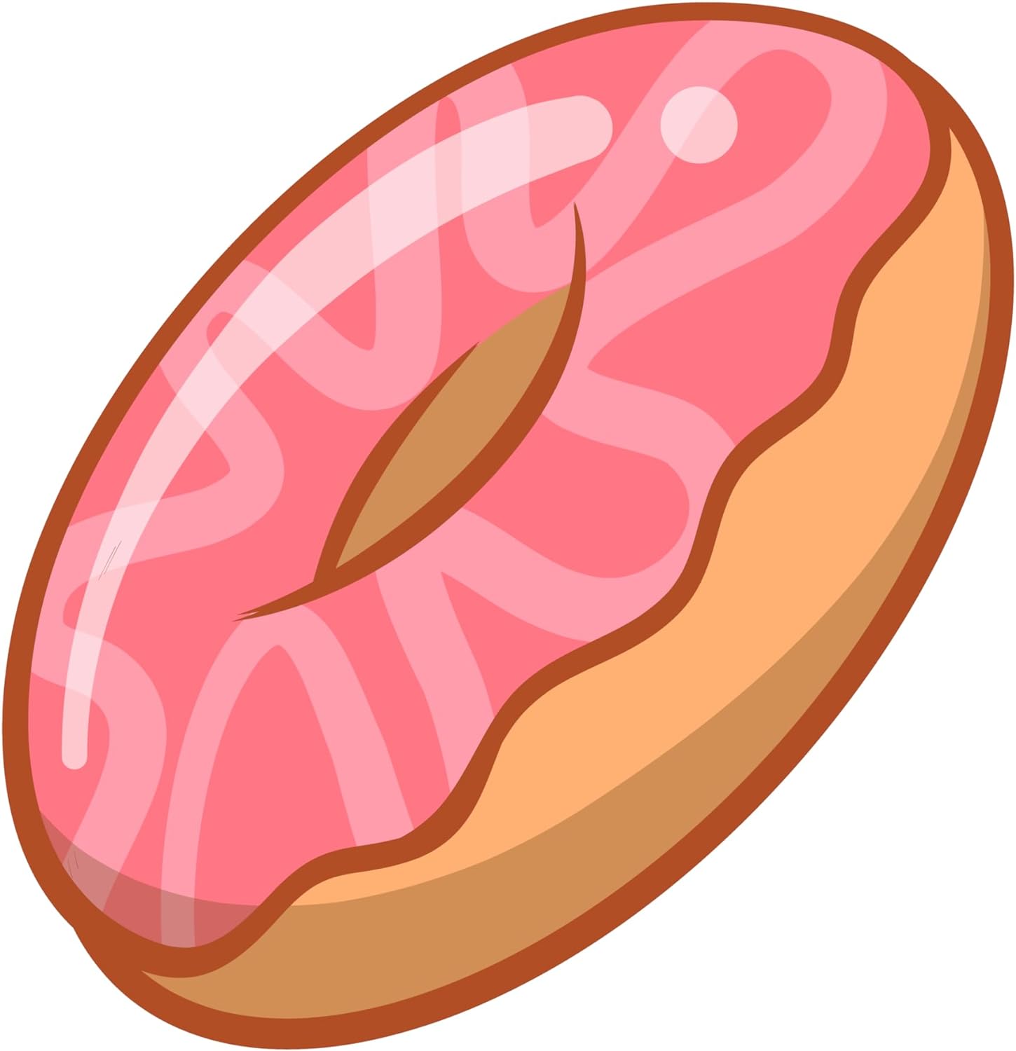 Inspirational Quote Doughnut with Pink Glaze Motivational Sticker Vinyl Decal Motivation Stickers- 5" Vinyl Sticker Waterproof