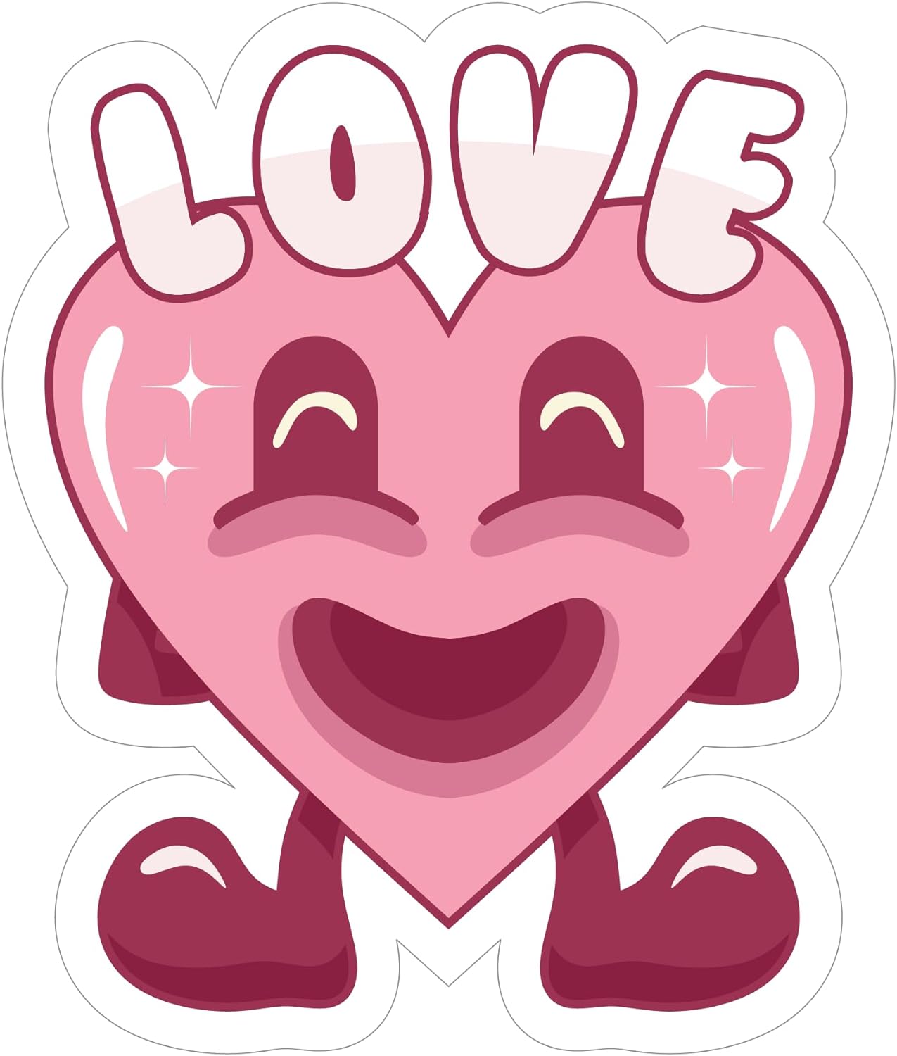 Inspirational Quote Love by Heart Motivational Sticker Vinyl Decal Motivation Stickers- 5" Vinyl Sticker Waterproof
