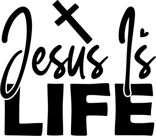 Inspirational Quote "Jesus is Life" Motivational Sticker Vinyl Decal Motivation Stickers- 5" Vinyl Sticker Waterproof