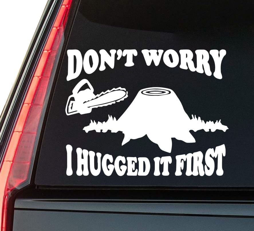 Dont Worry Window Vinyl Decal Sticker 6" (White), Waterproof Vinyl Decals for Many Purpose Like Cars, Trucks, Laptops, Phones, Windows and More